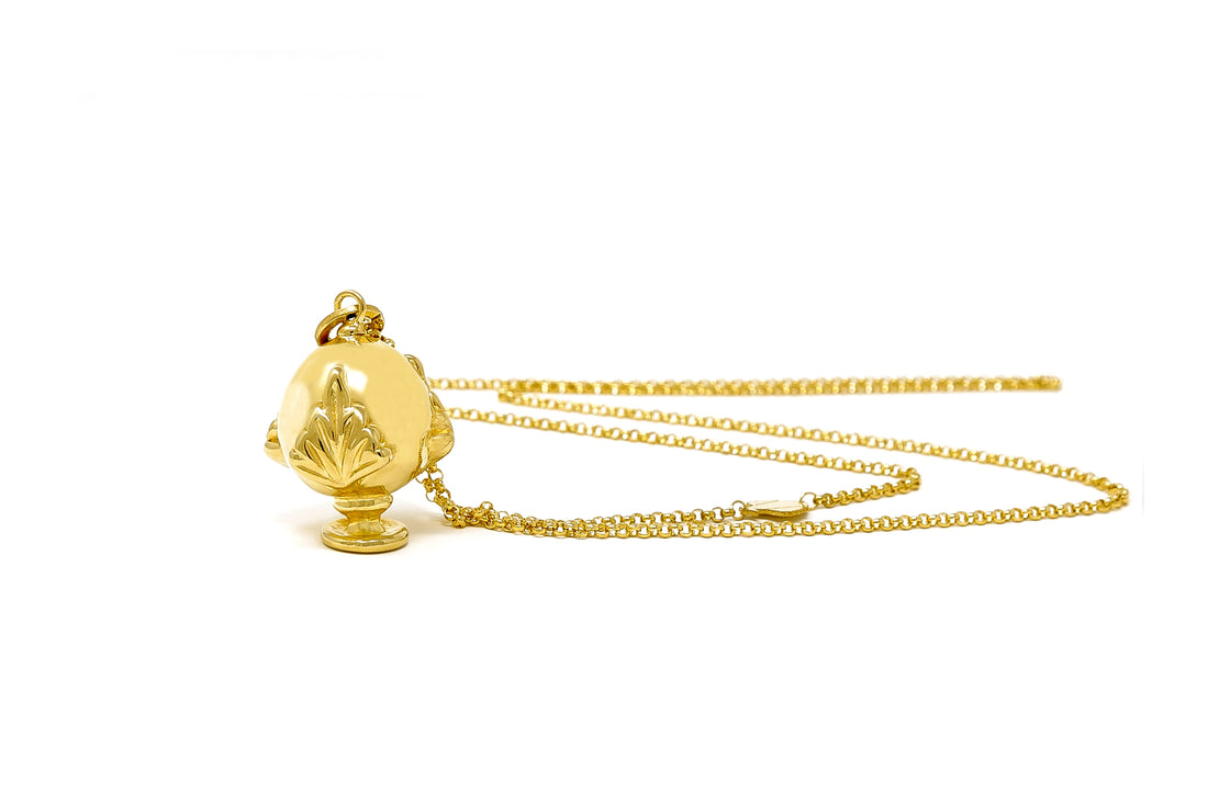 Collana Rolò con Pendente Pumo - Oro