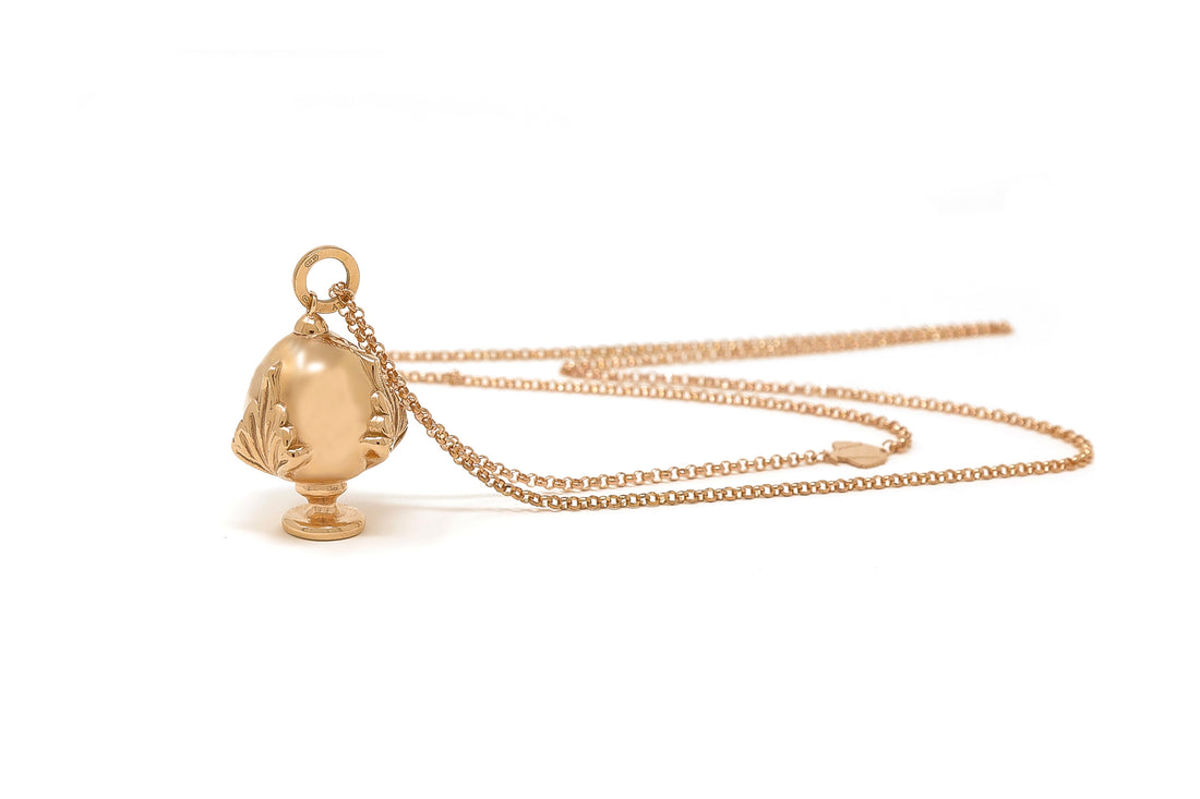 Collana Rolò con Pendente - Oro Rosa
