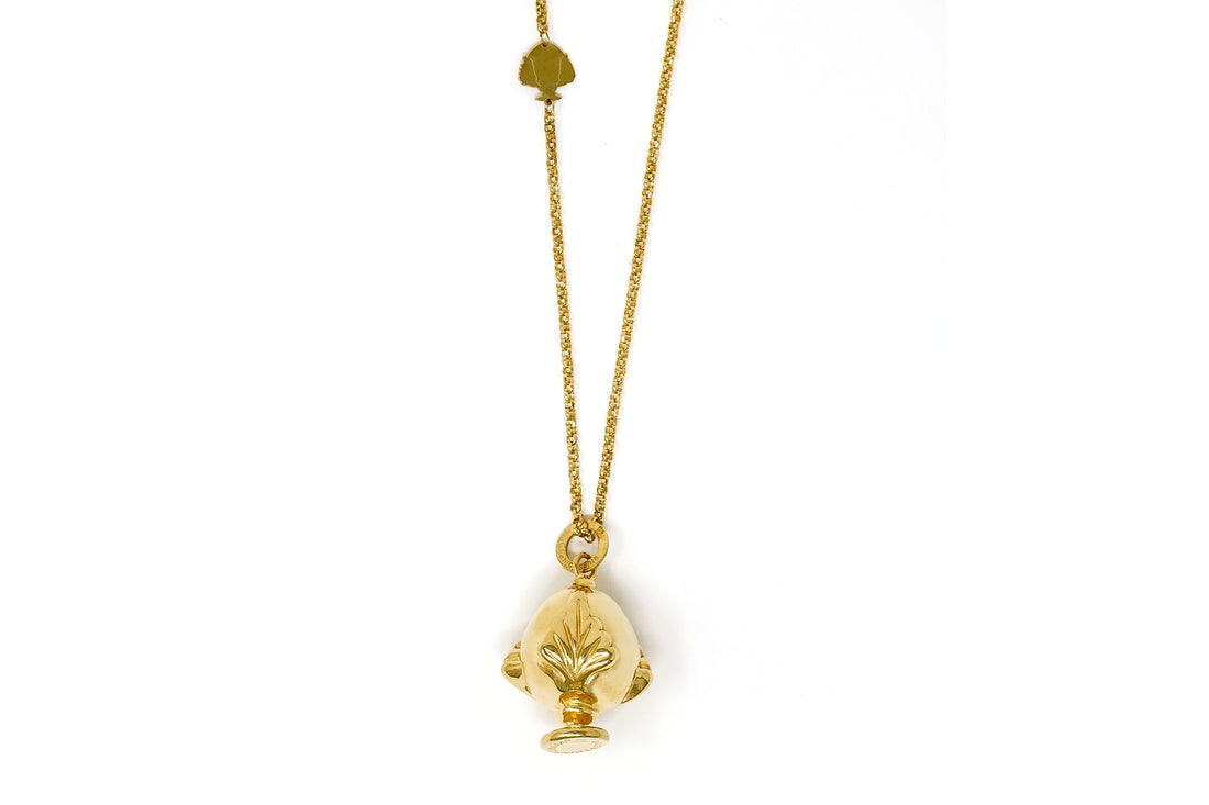 Collana Rolò con Pendente Pumo - Oro