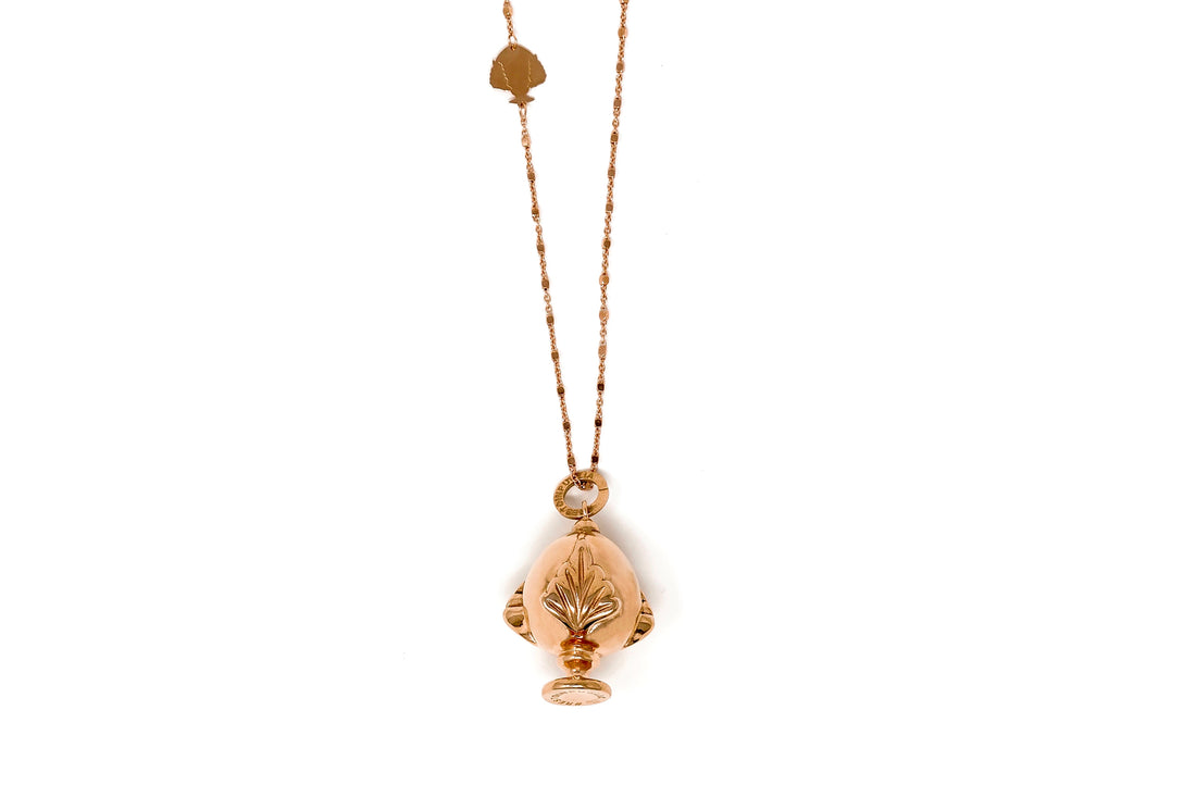 Collana Rosario con Pendente Pumo - Oro Rosa