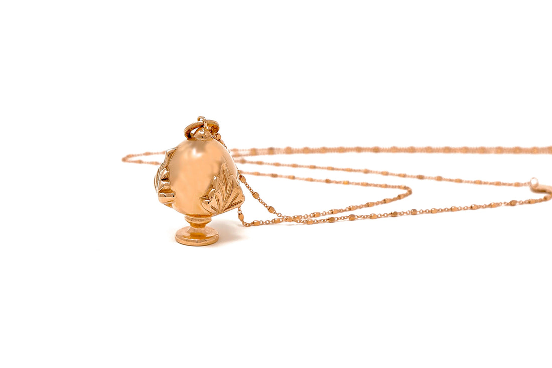 Collana Rosario con Pendente Pumo - Oro Rosa