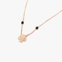 Girocollo Pumo Piatto Onice - Oro Rosa