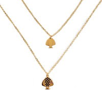 Girocollo Pumo Piatto Zirconi - Oro Rosa