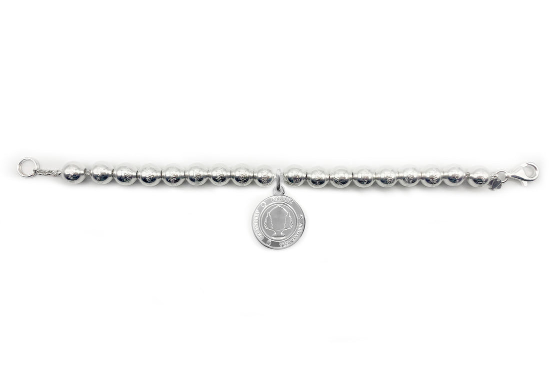 Bracciale Sfere con Pendente Moneta #restoinpuglia