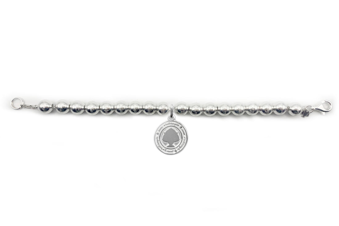 Bracciale Sfere con Pendente Moneta #restoinpuglia